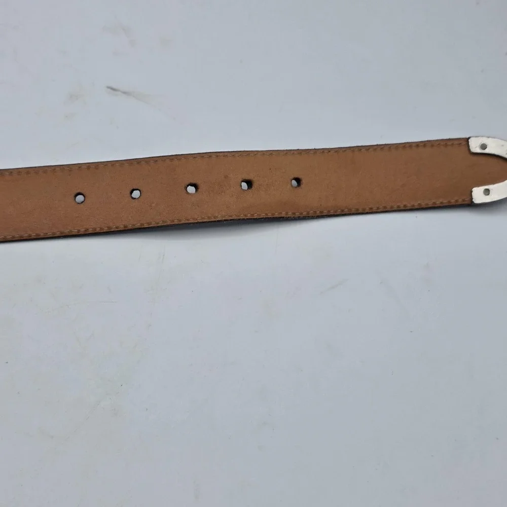 Martin Dingman Belt Mens 36 Brown Genuine‎ Lizard Exotic Classic Luxury Designer